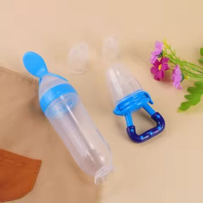 Silicone Pacifier and Feeding Spoon Set